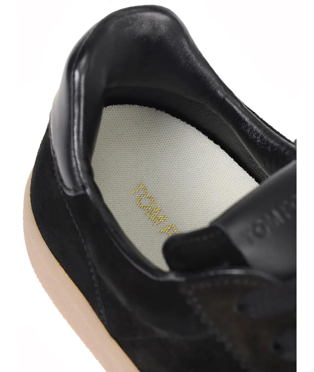 TOM FORD Черные замшевые высокие кроссовки / кеды, фото 6