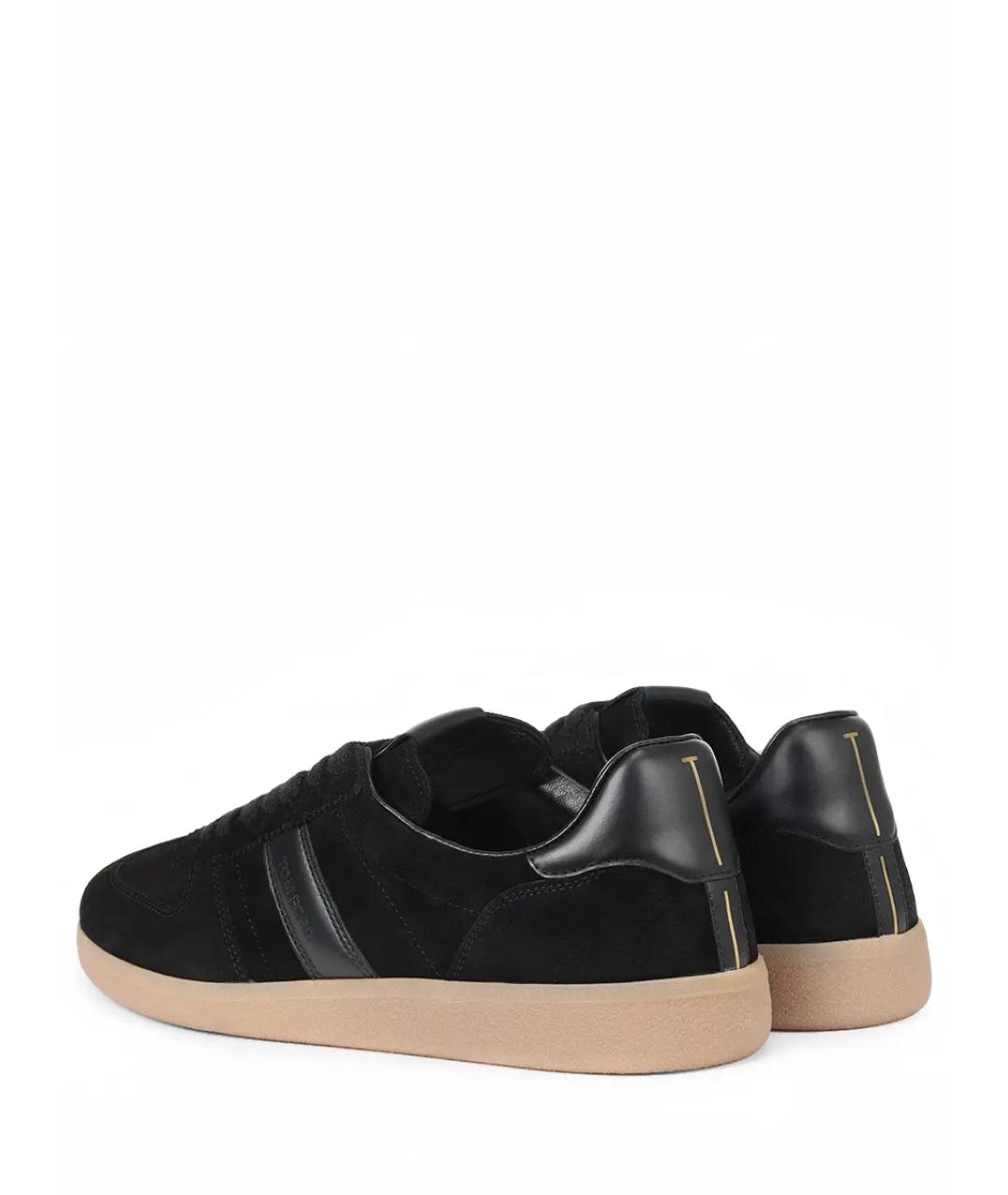 TOM FORD Черные замшевые высокие кроссовки / кеды, фото 4