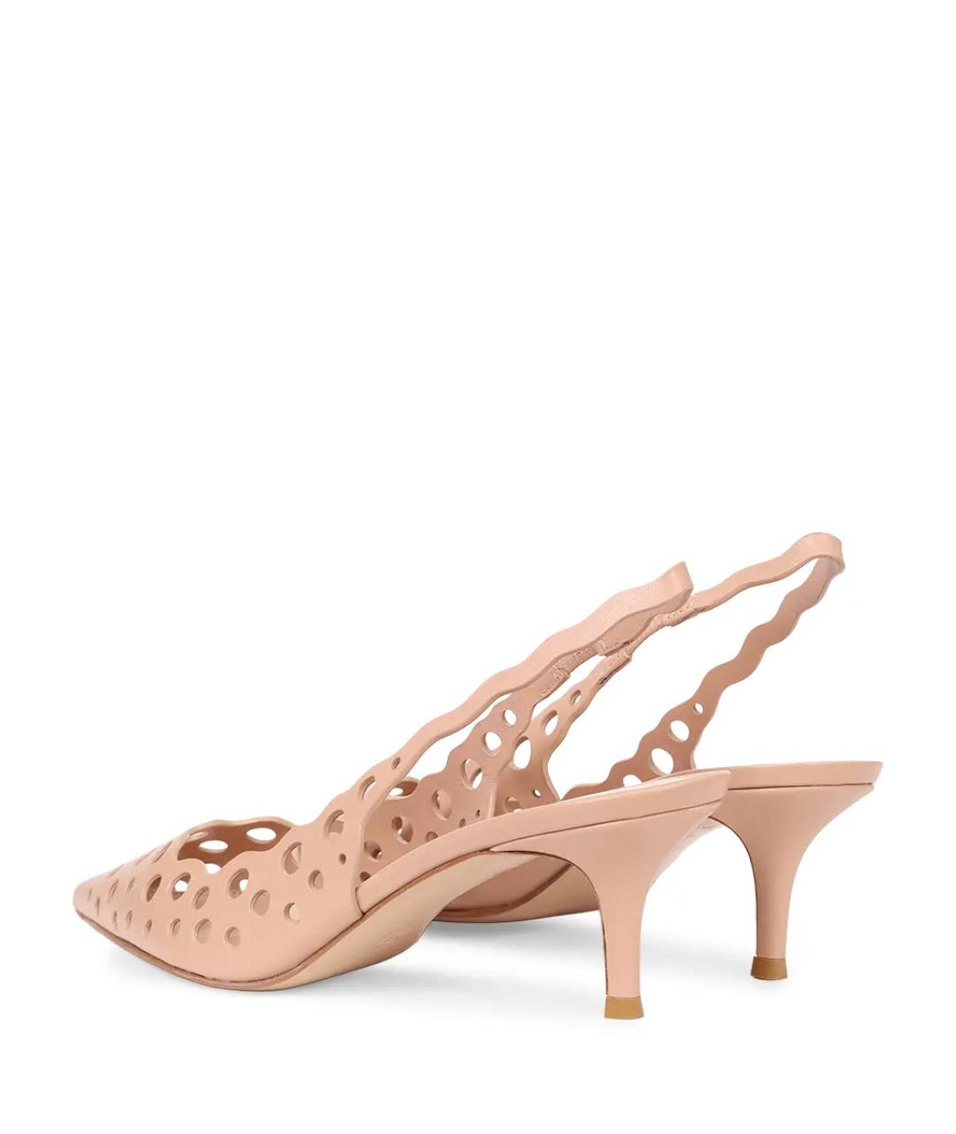 GIANVITO ROSSI Бежевые кожаные туфли, фото 4