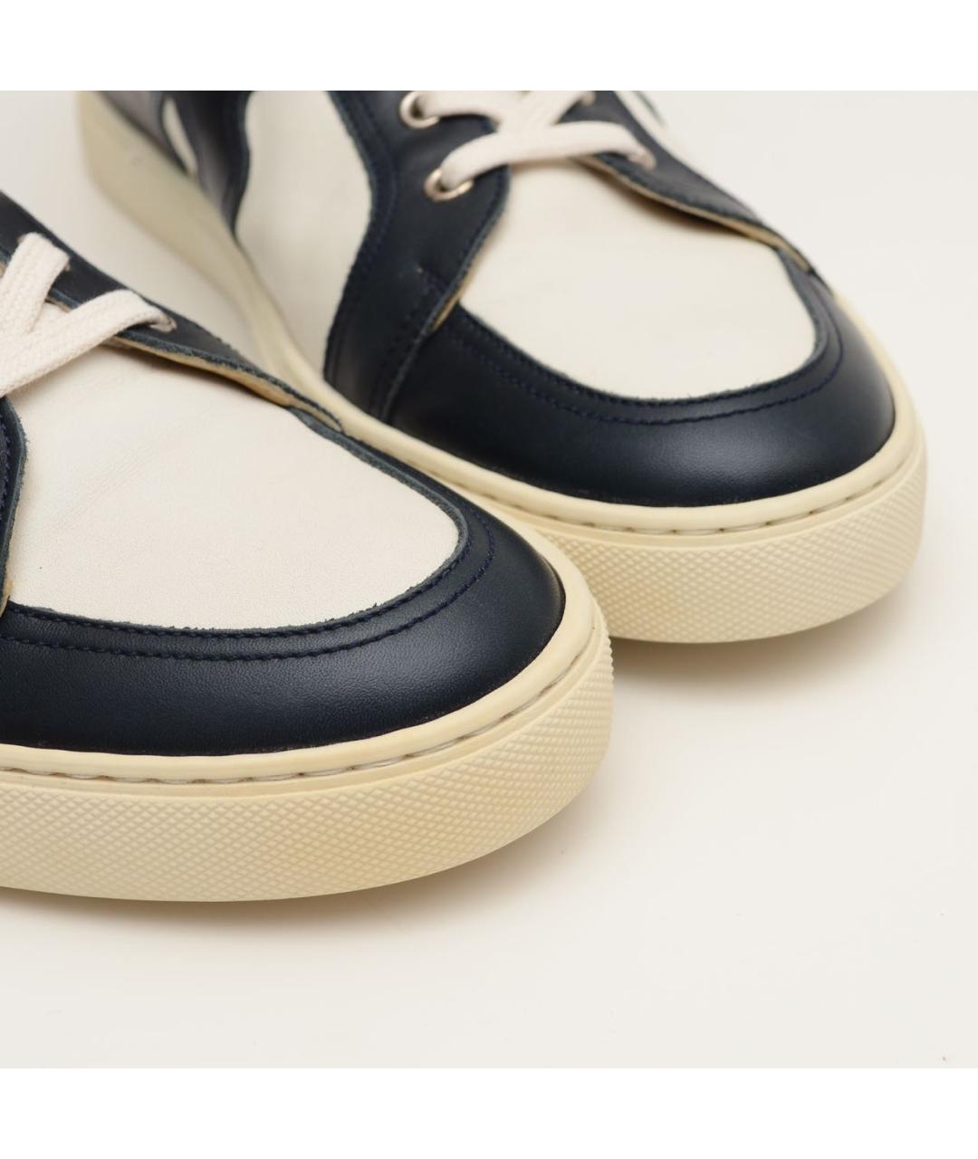 HERMES Белые кожаные высокие кроссовки / кеды, фото 6