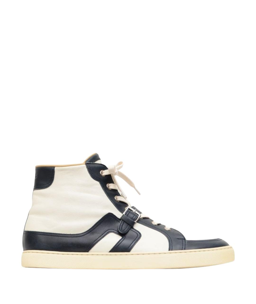 HERMES Белые кожаные высокие кроссовки / кеды, фото 1