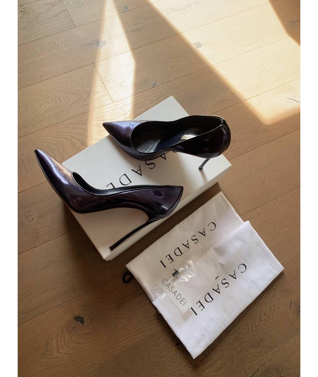 CASADEI Фиолетовые туфли из лакированной кожи, фото 3