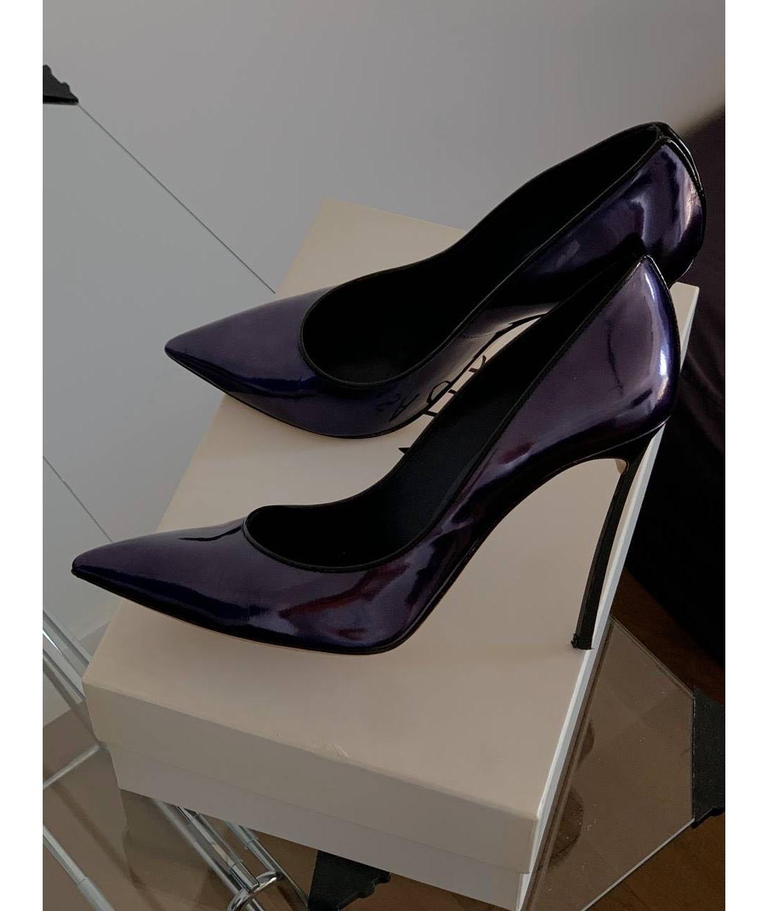 CASADEI Фиолетовые туфли из лакированной кожи, фото 4