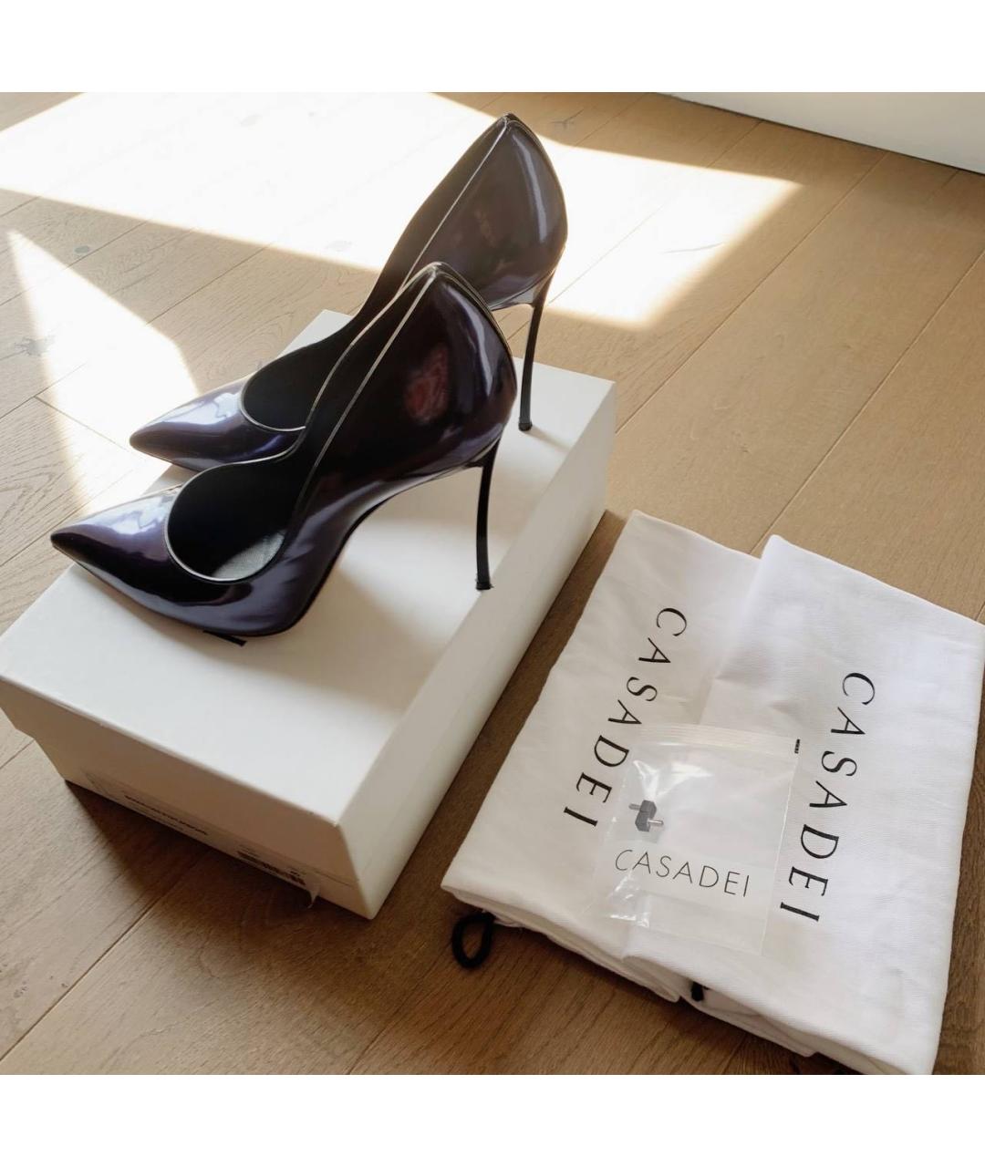 CASADEI Фиолетовые туфли из лакированной кожи, фото 2