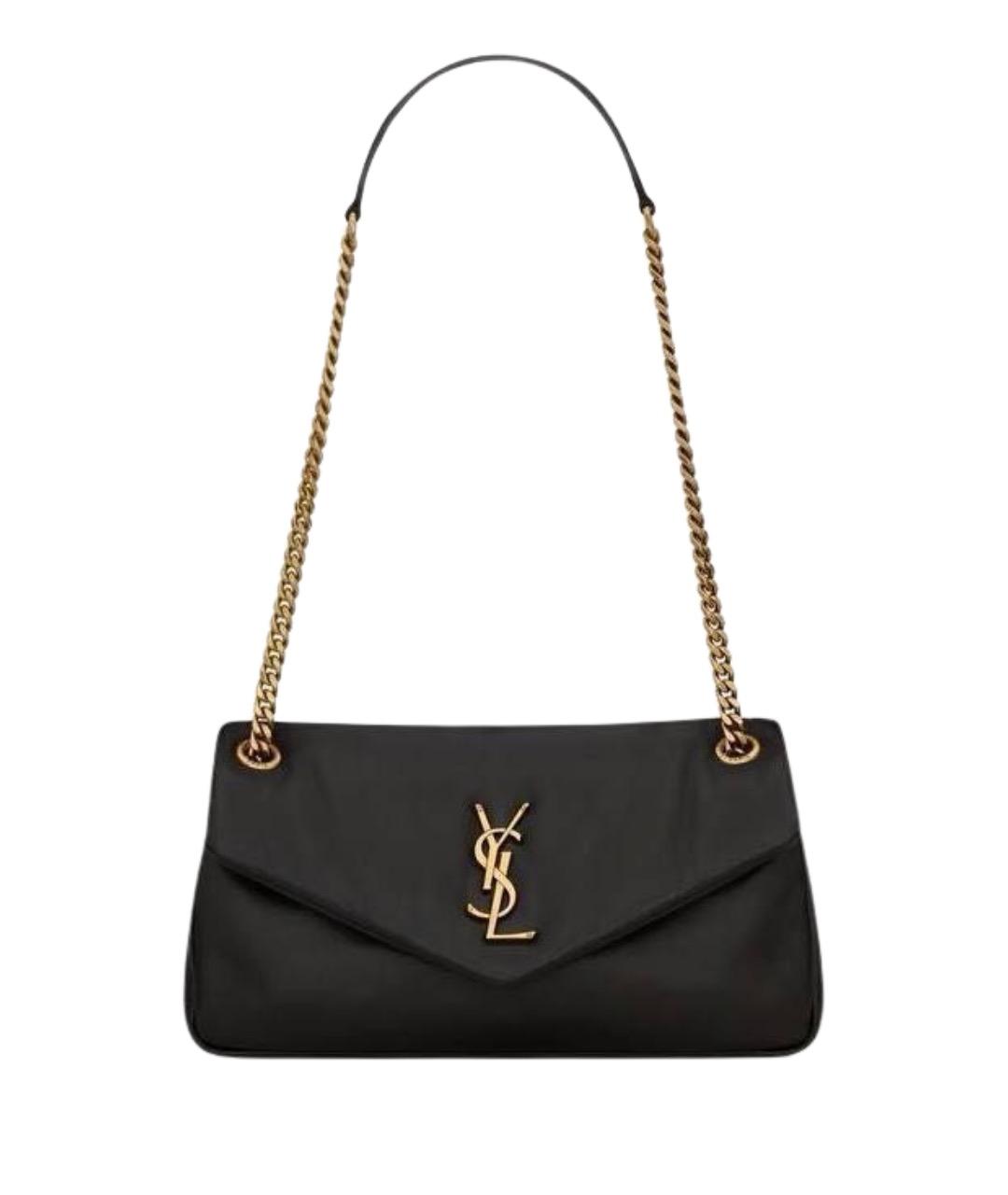 SAINT LAURENT Черная кожаная сумка через плечо, фото 1