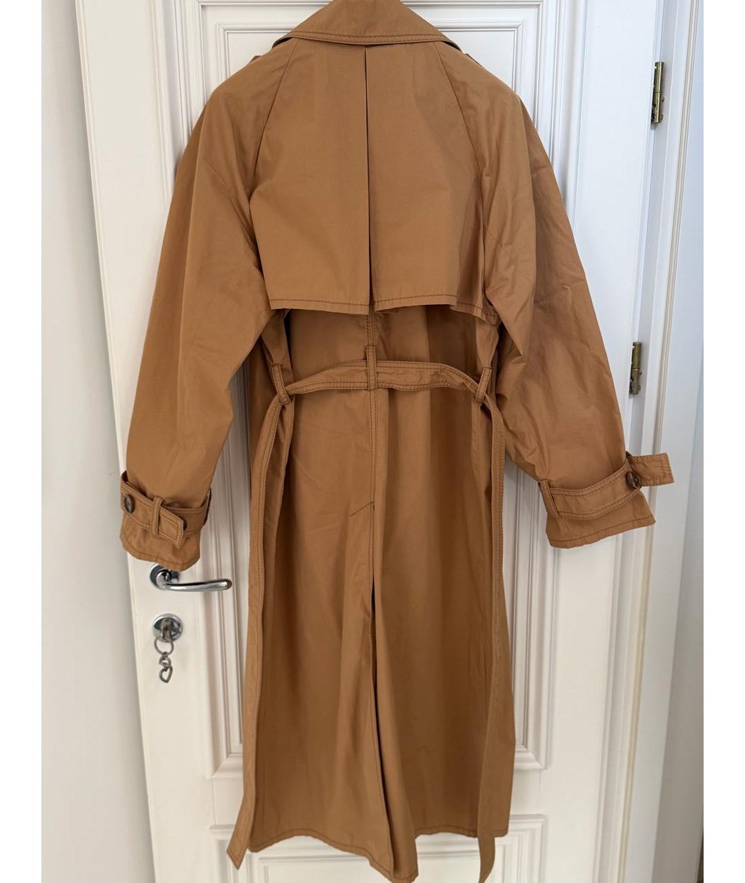 ACNE STUDIOS Горчичный хлопковый тренч/плащ, фото 2