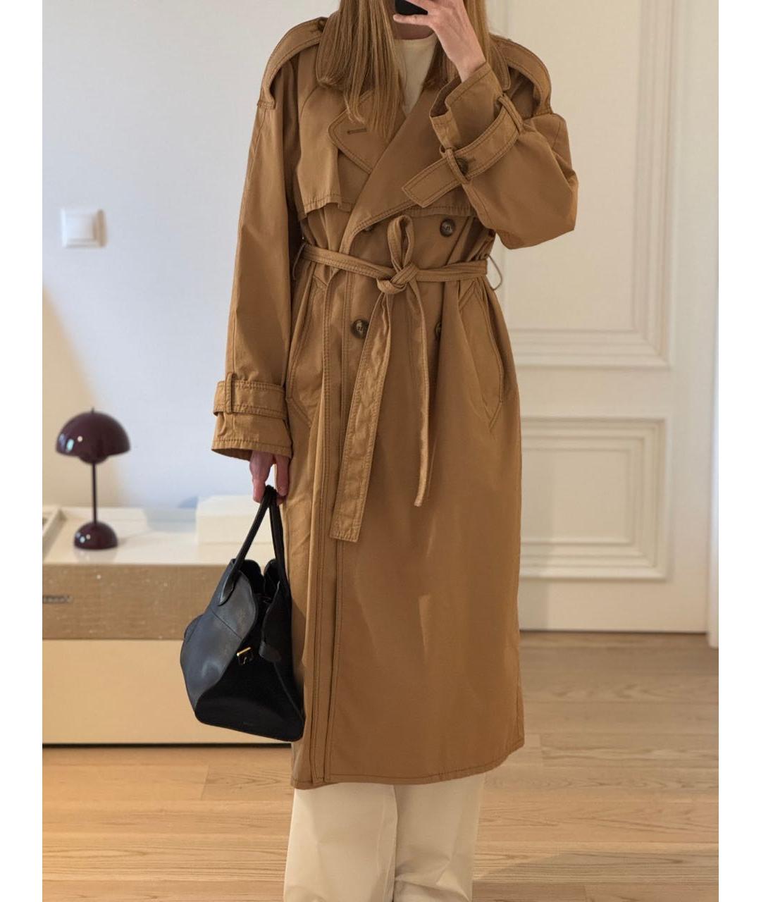 ACNE STUDIOS Горчичный хлопковый тренч/плащ, фото 7