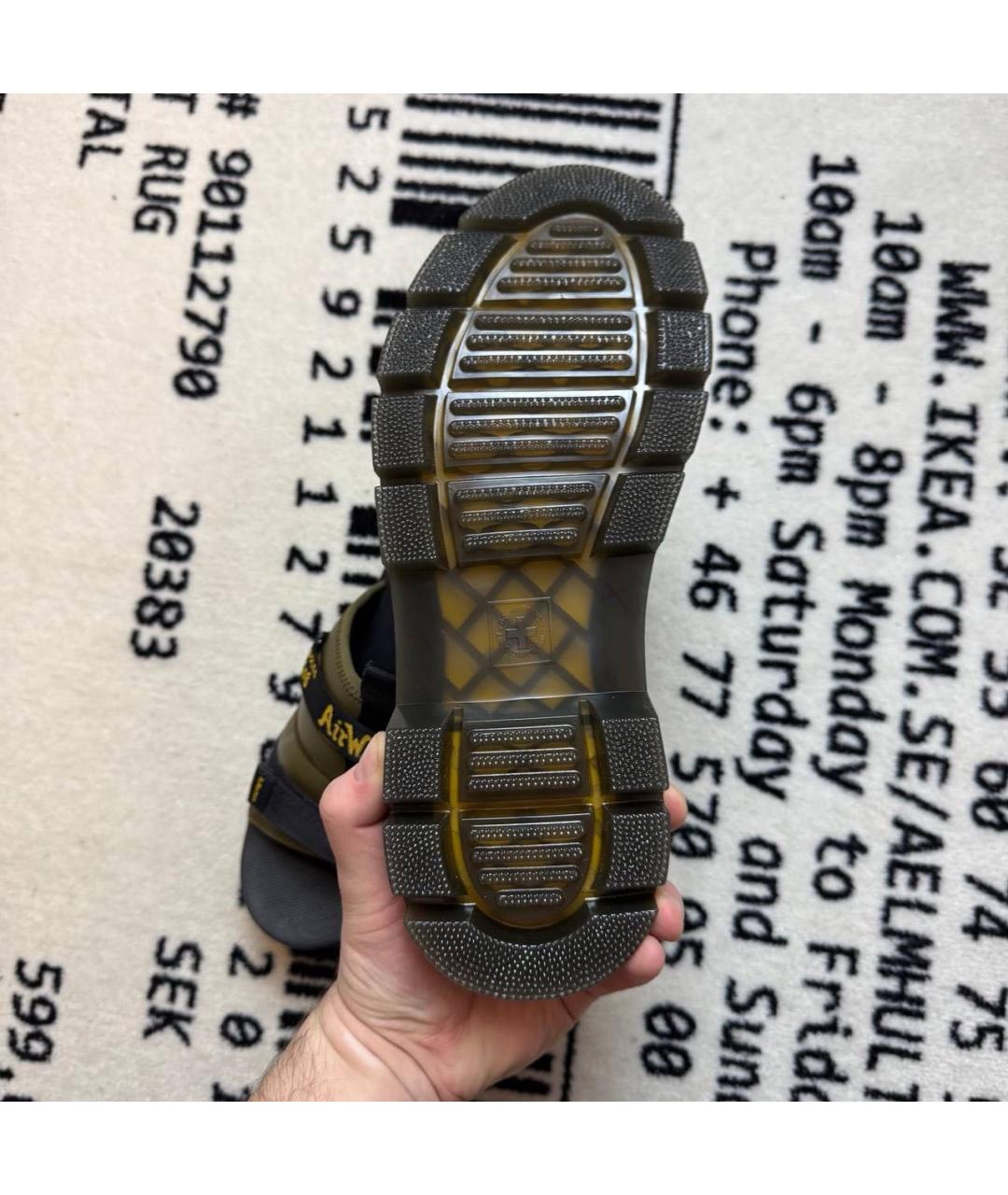 DR. MARTENS Хаки текстильные шлепанцы, фото 5