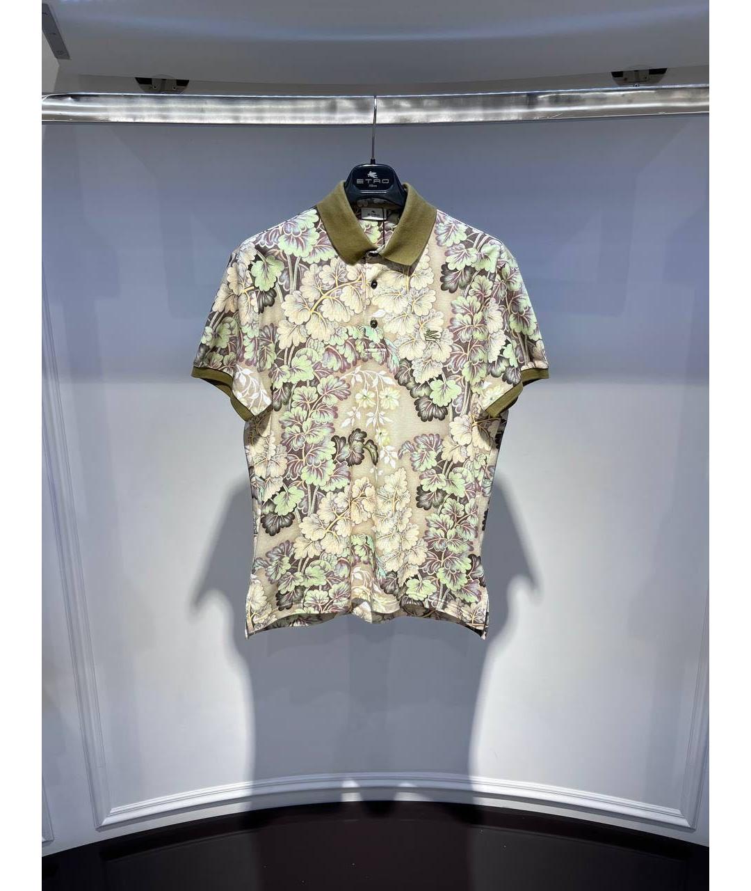 ETRO Мульти хлопковое поло с коротким рукавом, фото 2