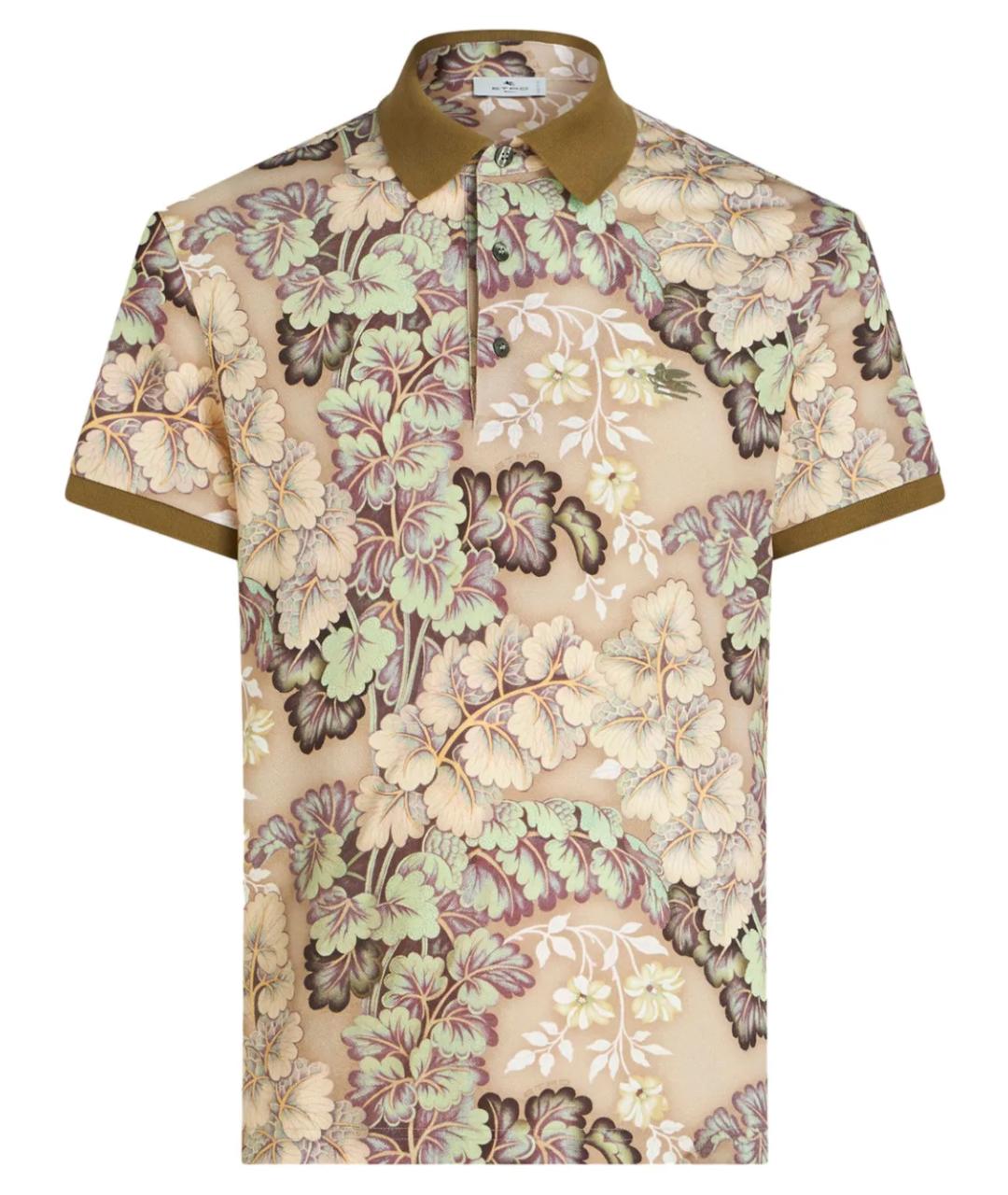 ETRO Мульти хлопковое поло с коротким рукавом, фото 1