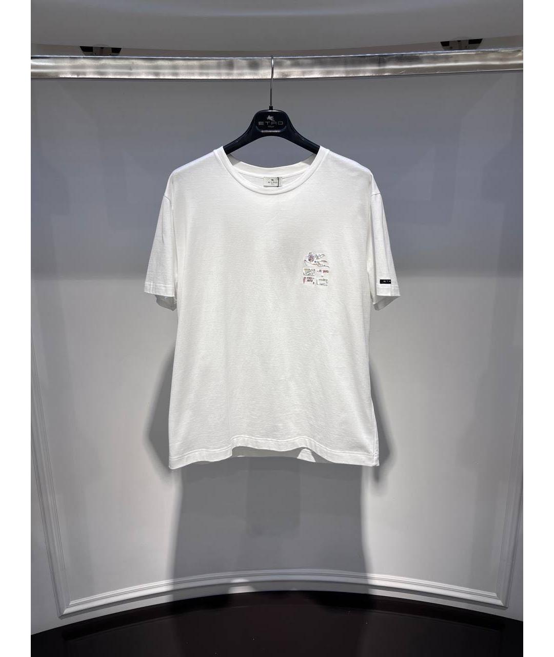 ETRO Белая хлопковая футболка, фото 3