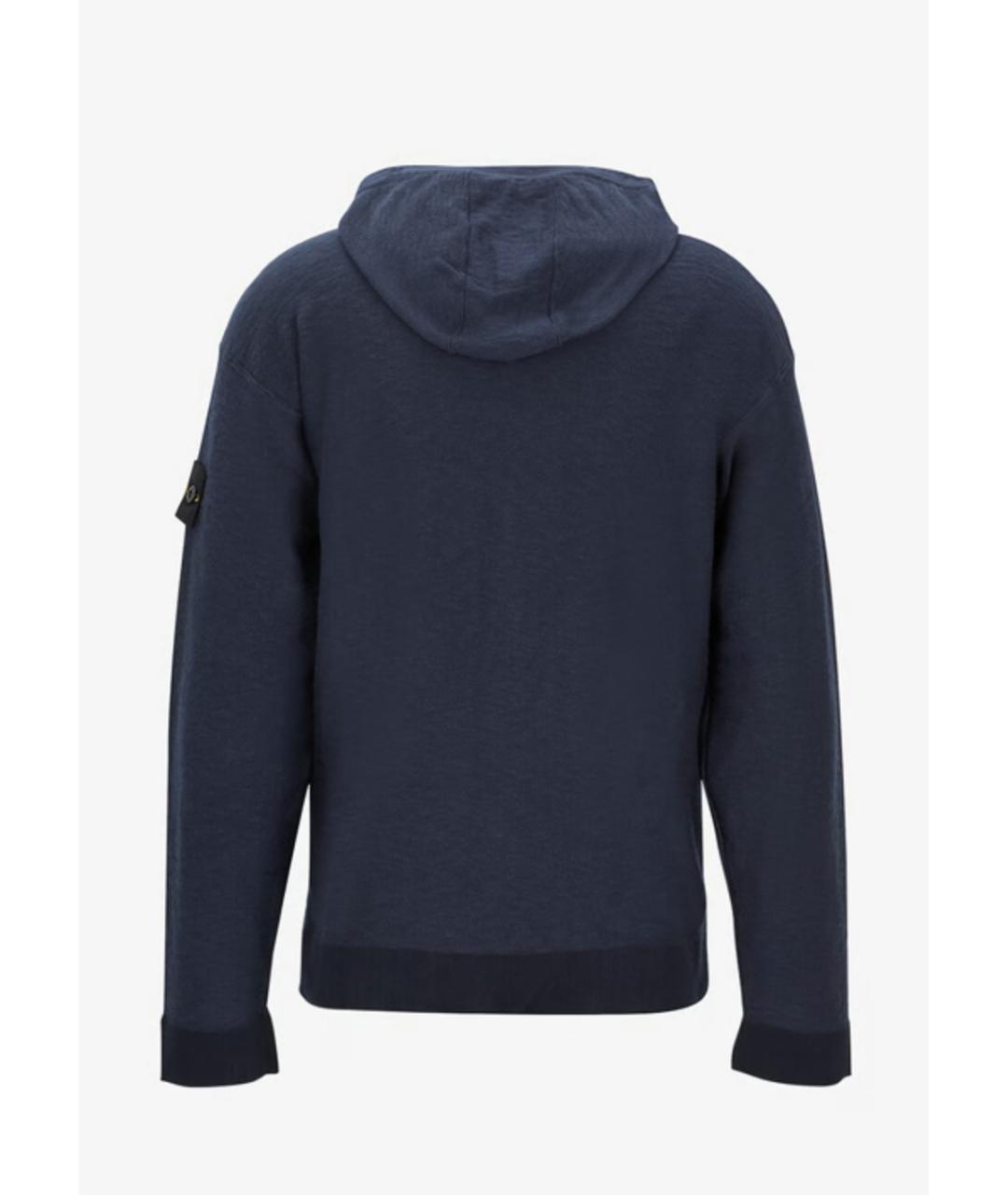 STONE ISLAND Темно-синий хлопковый кардиган, фото 2