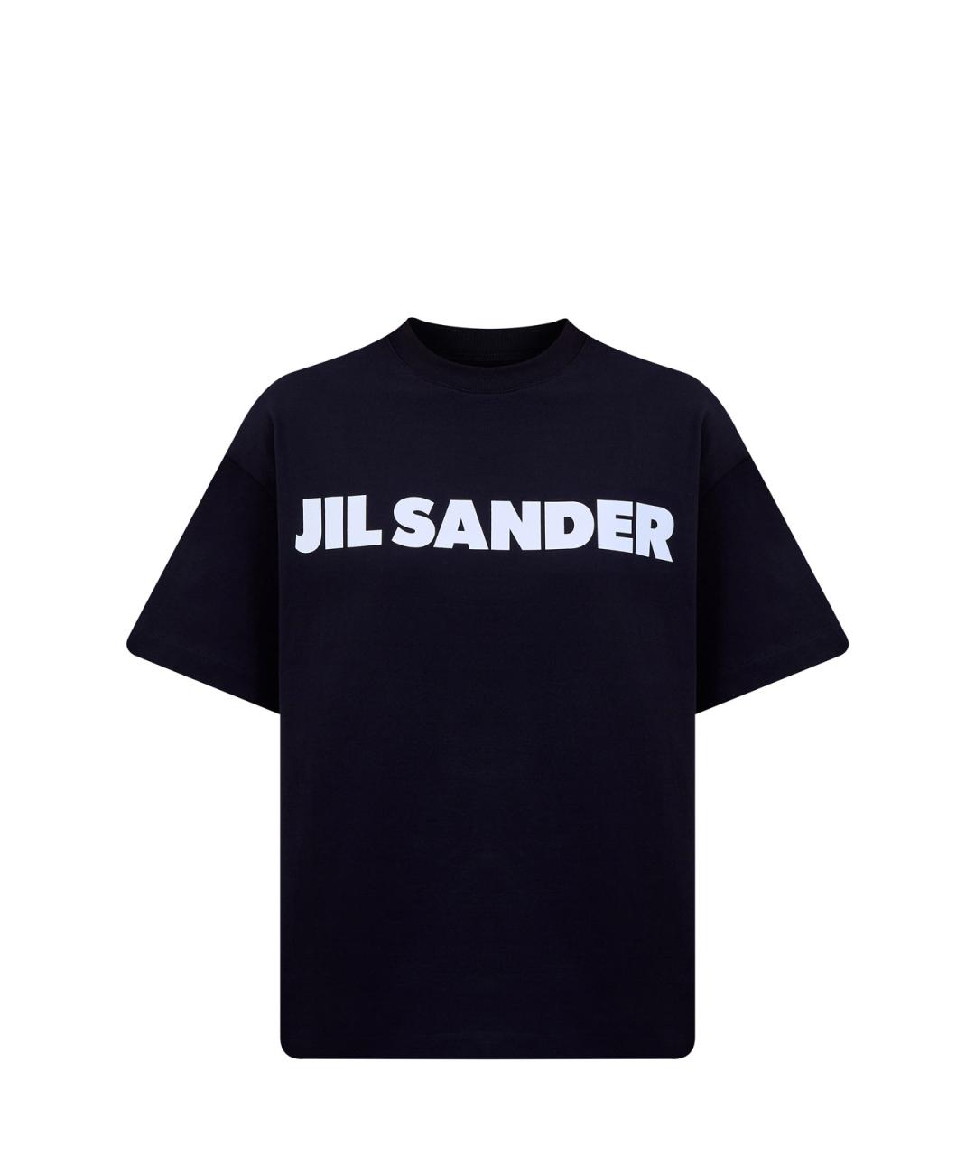JIL SANDER Черная хлопковая футболка, фото 1