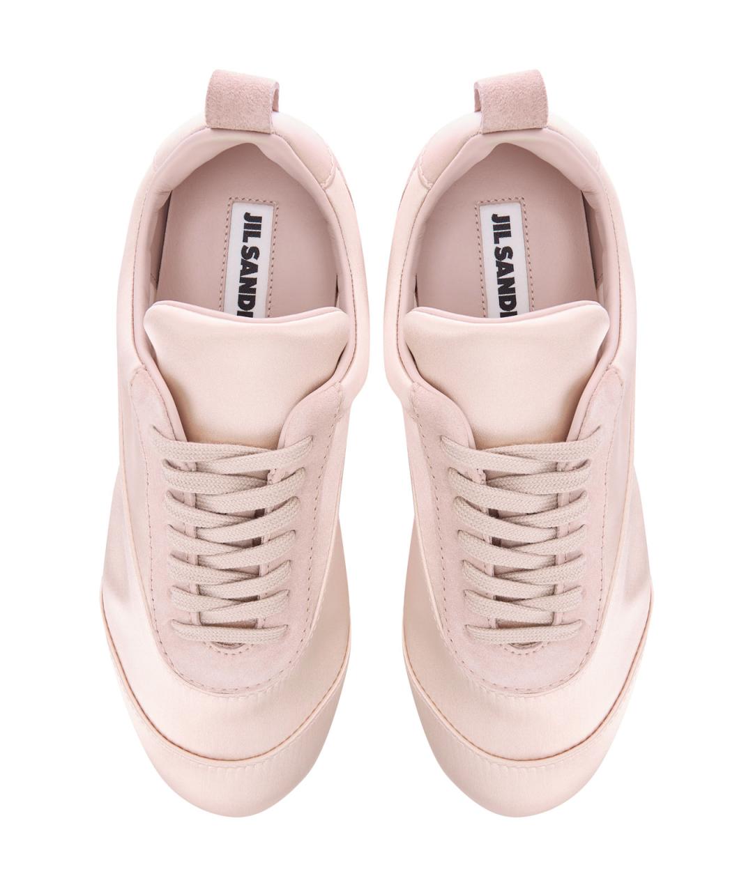JIL SANDER Розовые текстильные кроссовки, фото 4