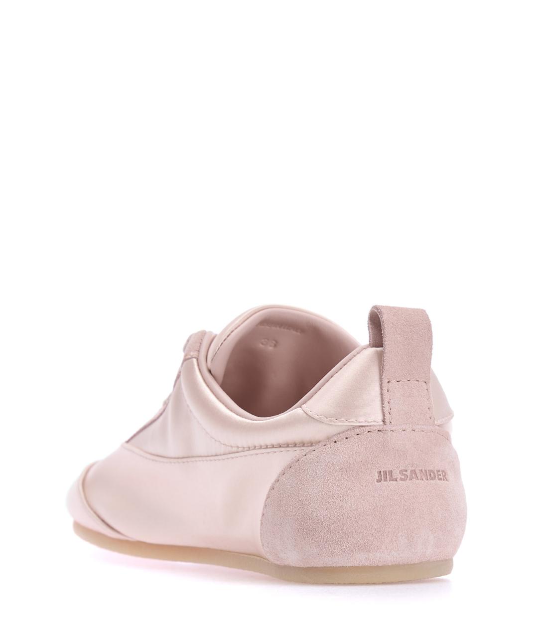 JIL SANDER Розовые текстильные кроссовки, фото 3