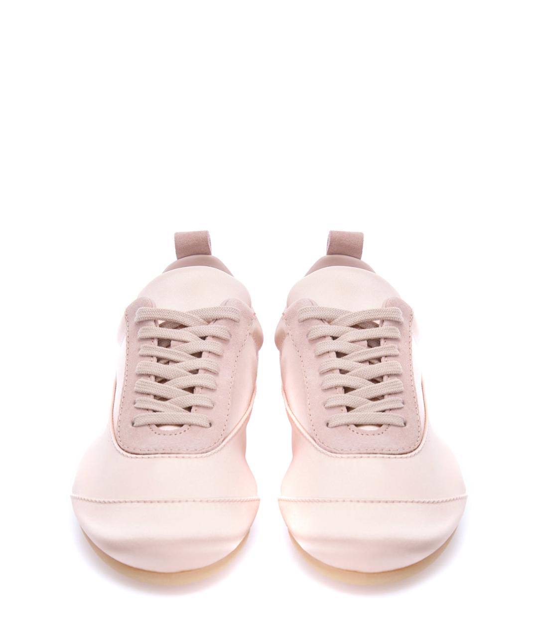 JIL SANDER Розовые текстильные кроссовки, фото 5