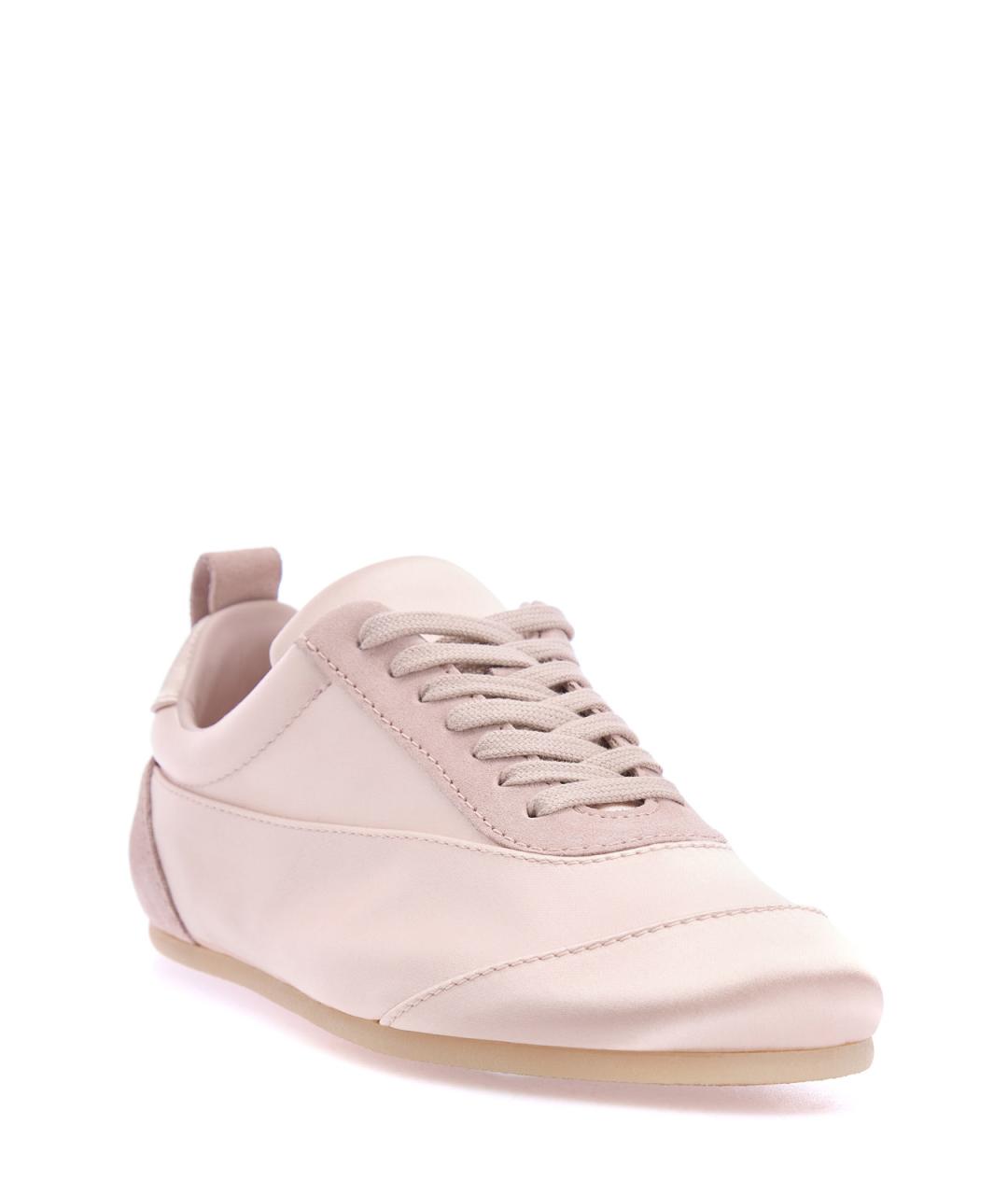 JIL SANDER Розовые текстильные кроссовки, фото 2