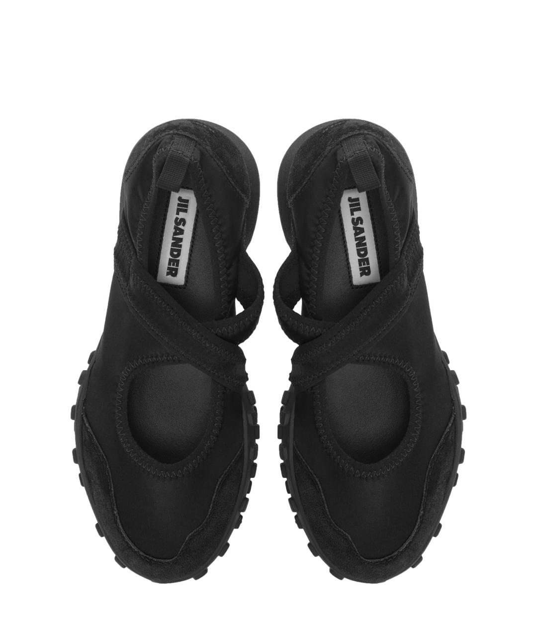 JIL SANDER Черные текстильные кроссовки, фото 4