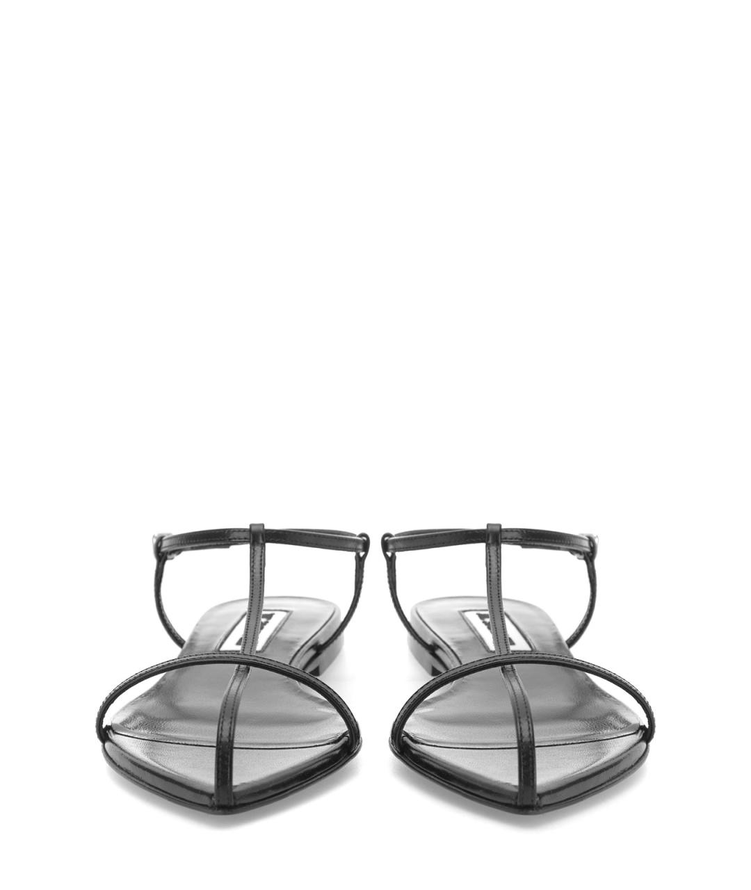 JIL SANDER Черные кожаные сандалии, фото 5