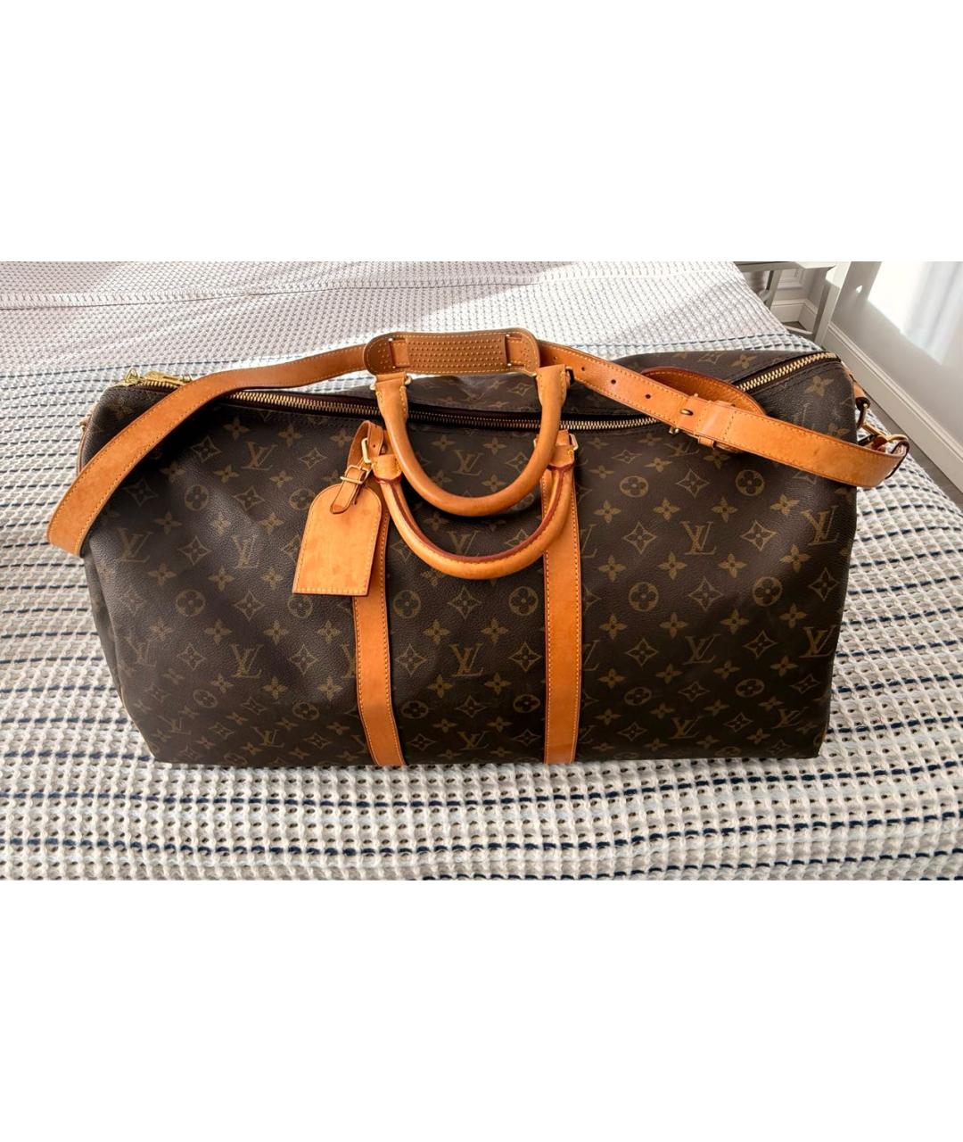 LOUIS VUITTON Коричневая дорожная/спортивная сумка, фото 5