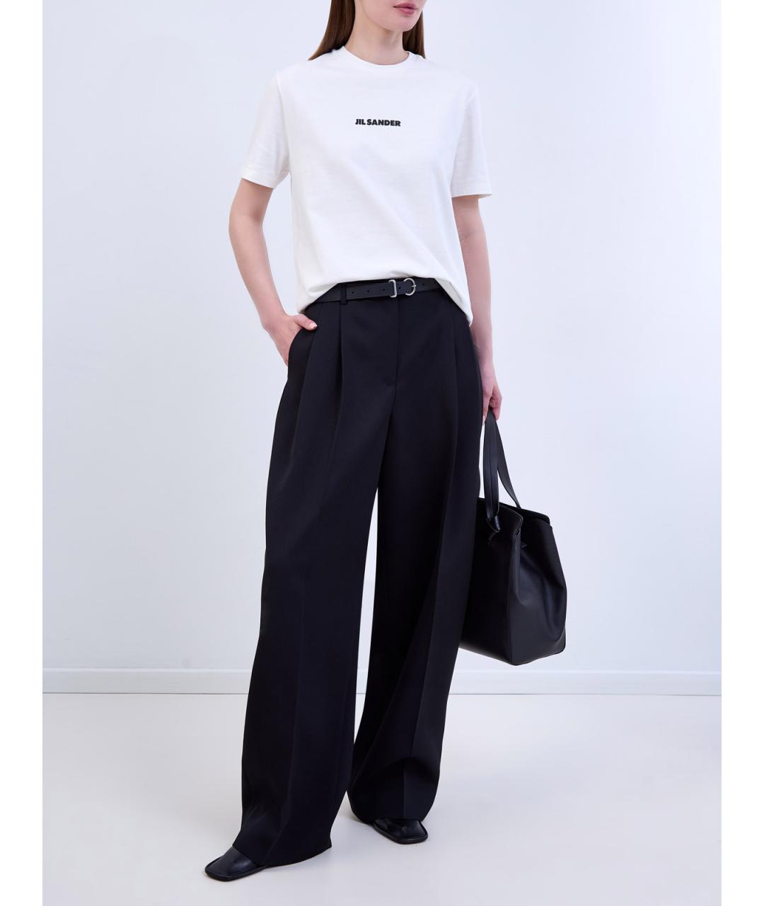 JIL SANDER Белая хлопковая футболка, фото 2