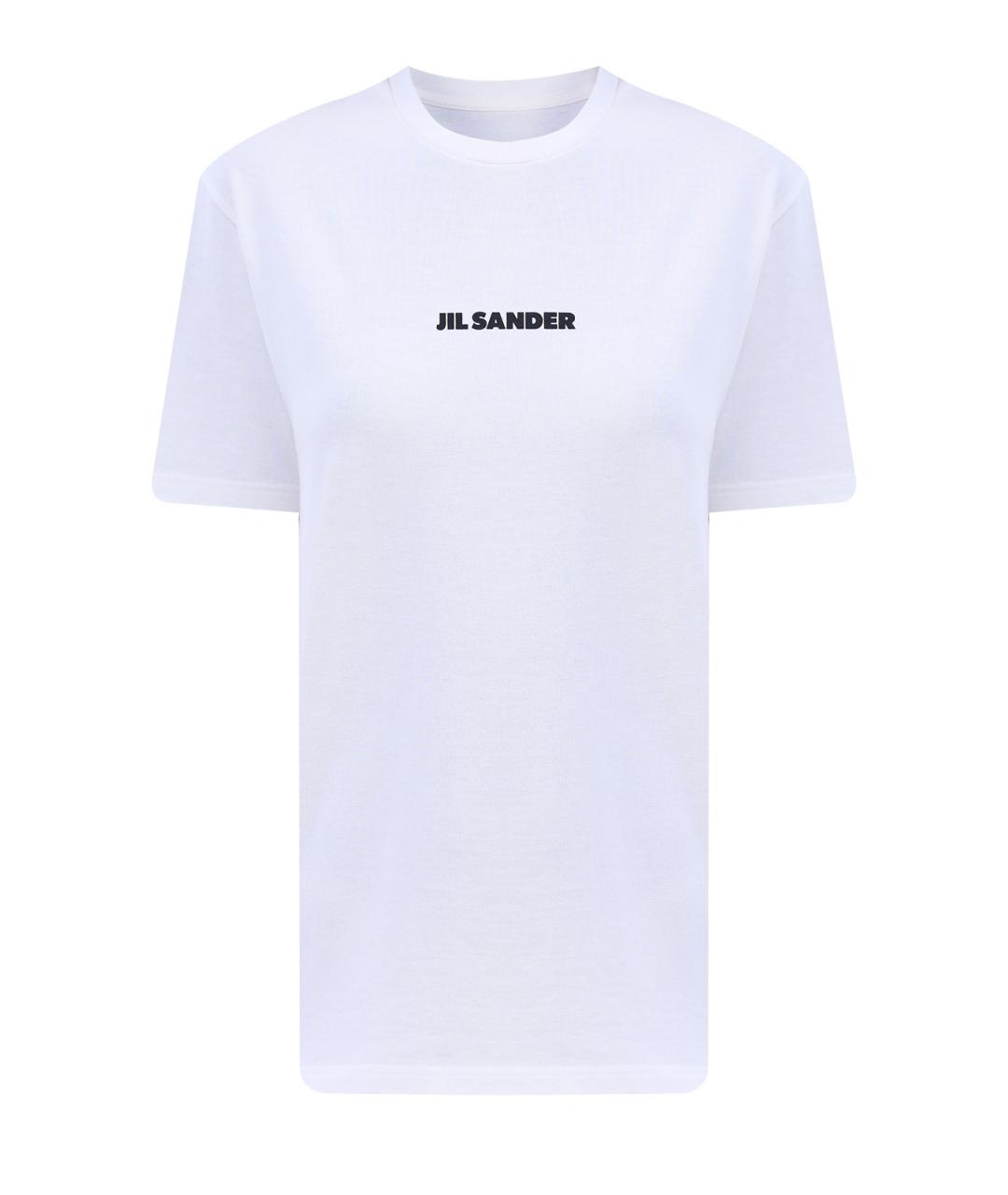JIL SANDER Белая хлопковая футболка, фото 1