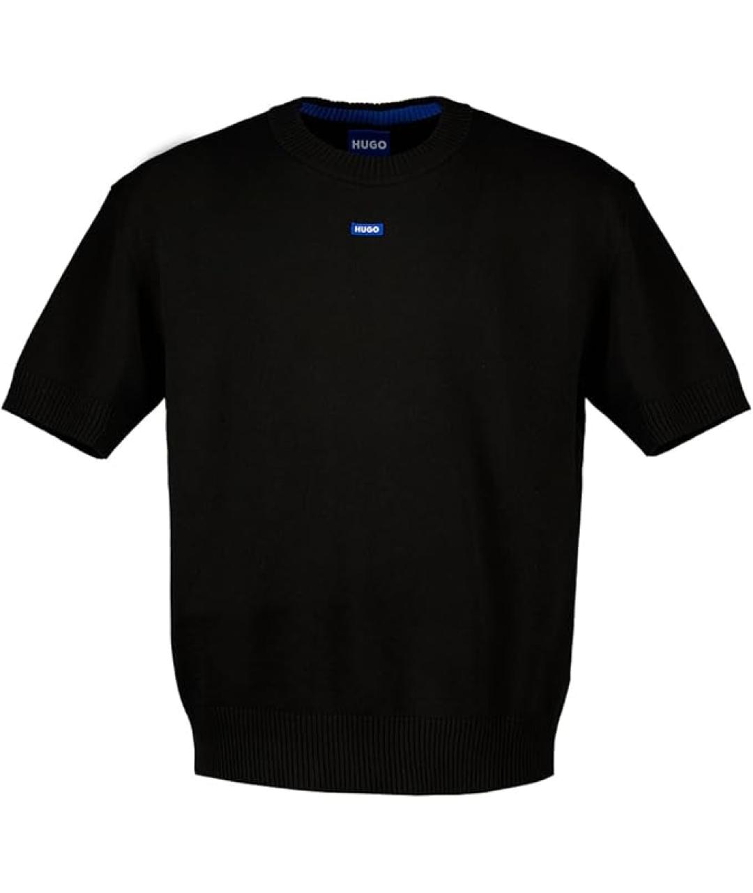 HUGO Черная хлопковая футболка, фото 1