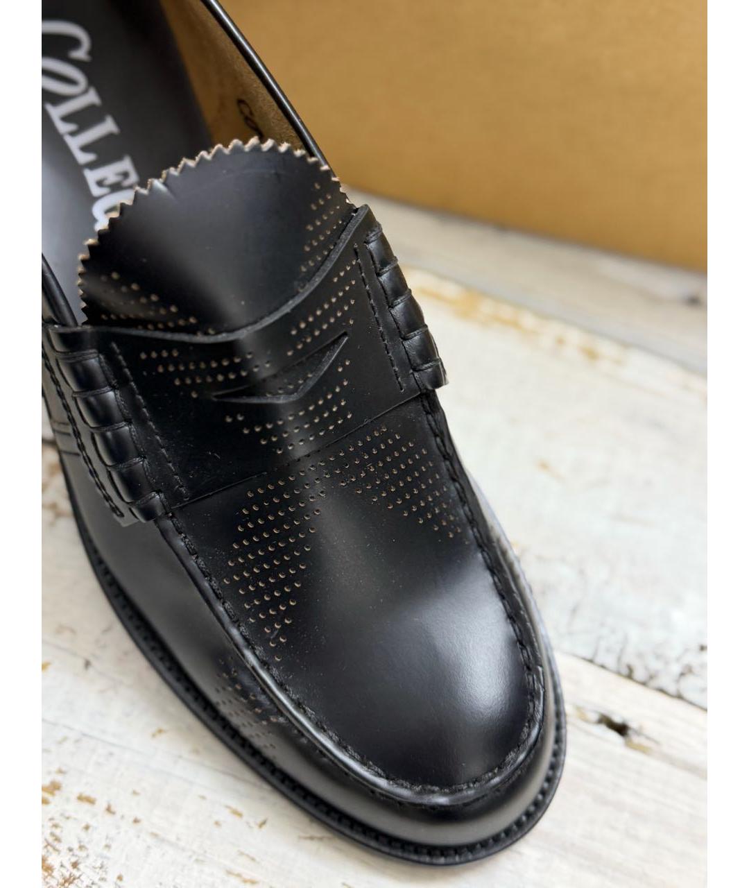 COLLEGE Черные кожаные лоферы, фото 6
