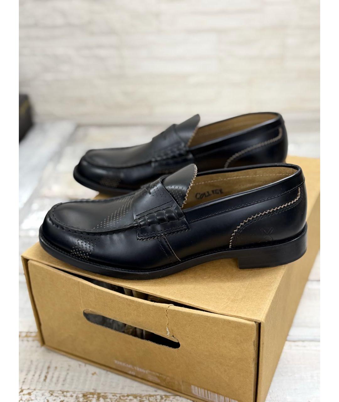 COLLEGE Черные кожаные лоферы, фото 9