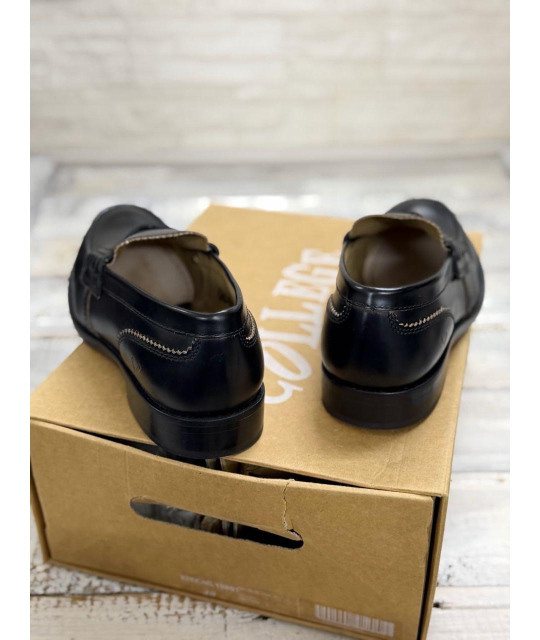 COLLEGE Черные кожаные лоферы, фото 5