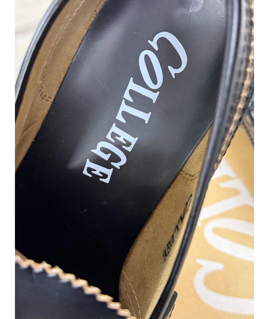 COLLEGE Черные кожаные лоферы, фото 4