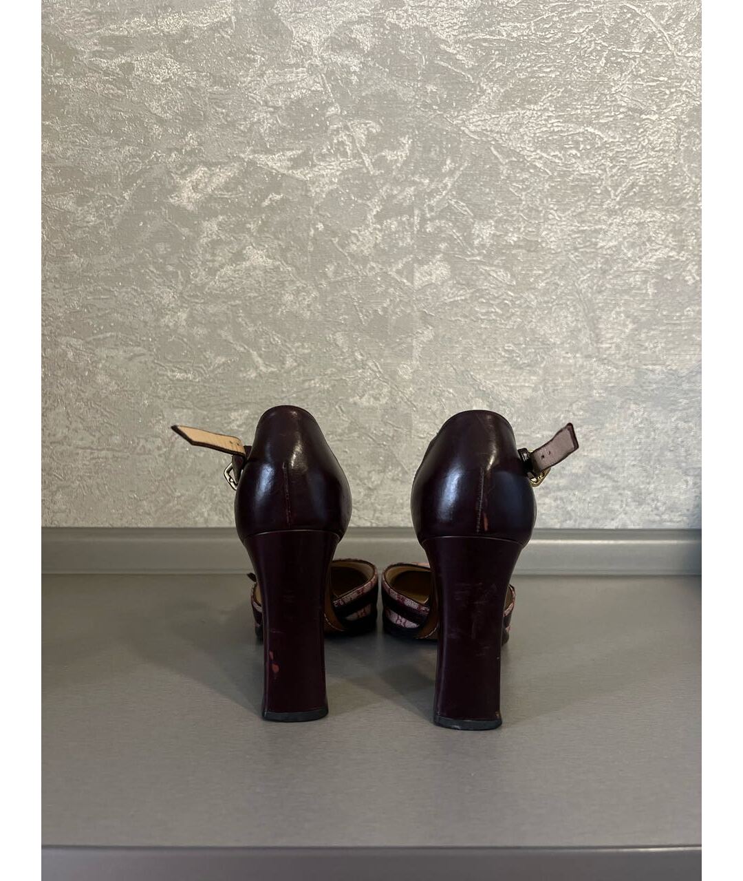 LOUIS VUITTON VINTAGE Бежевые кожаные туфли, фото 4