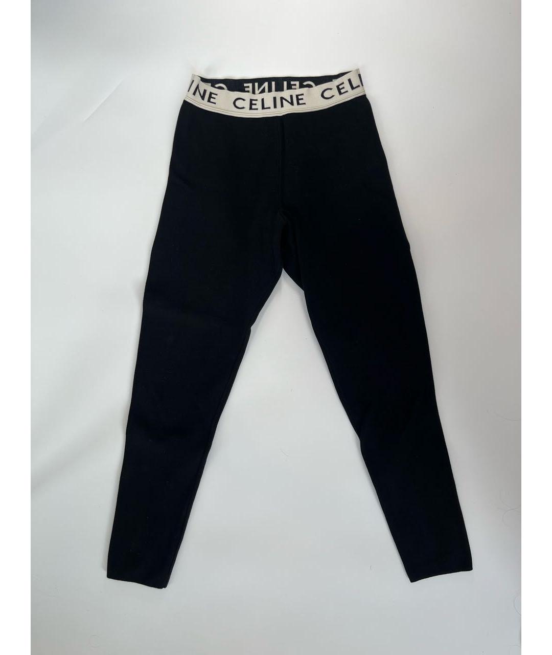 CELINE Черные хлопковые леггинсы и велосипедки, фото 5