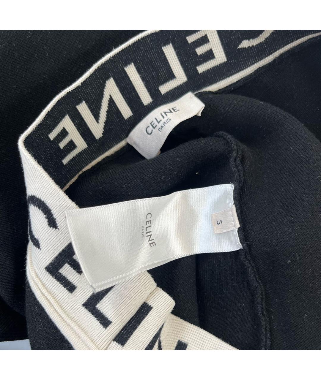 CELINE Черные хлопковые леггинсы и велосипедки, фото 4