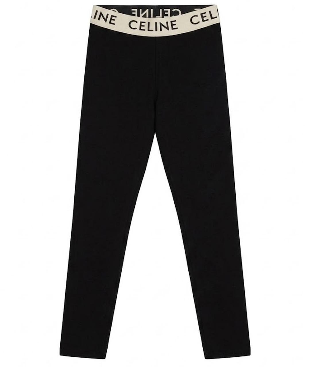 CELINE Черные хлопковые леггинсы и велосипедки, фото 1