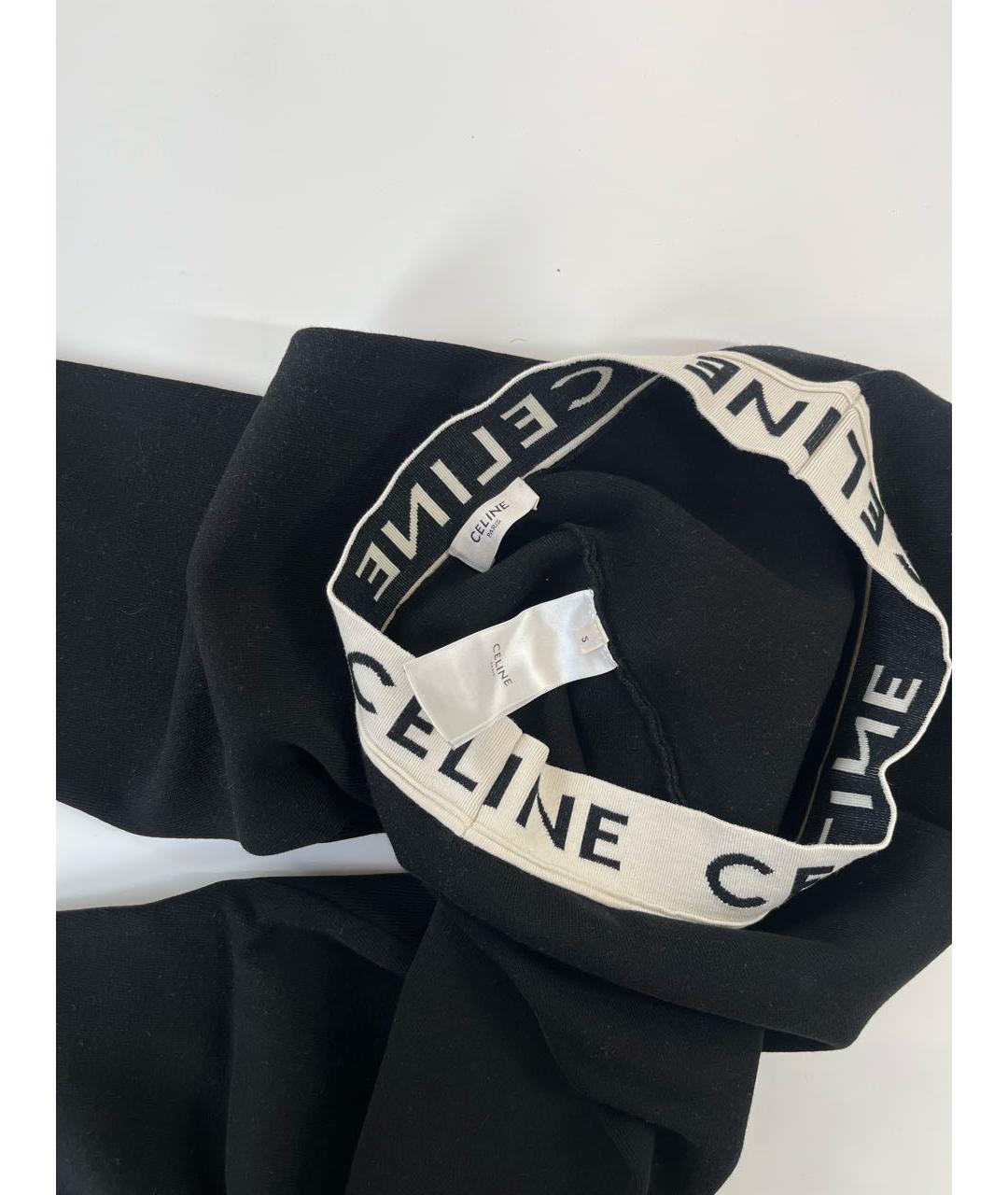 CELINE Черные хлопковые леггинсы и велосипедки, фото 3