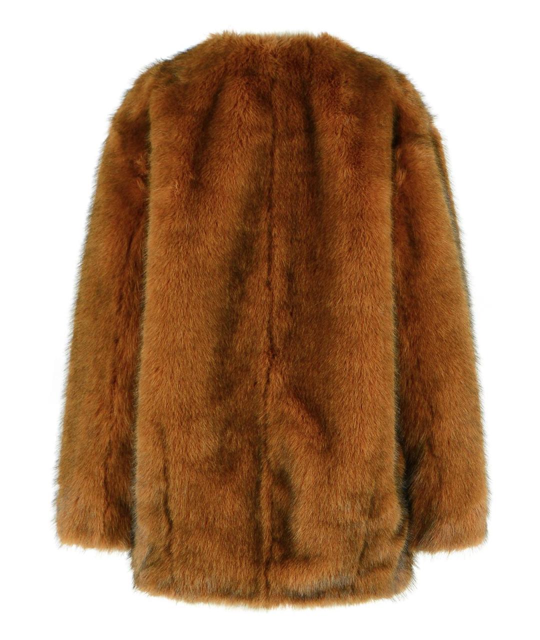 ISABEL MARANT Коричневая полиэстеровая шуба, фото 3