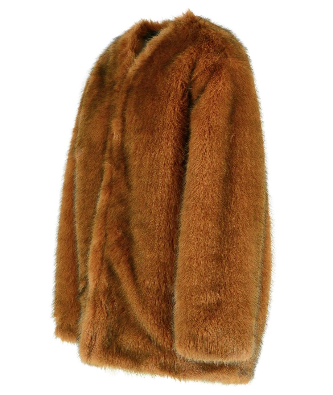 ISABEL MARANT Коричневая полиэстеровая шуба, фото 2