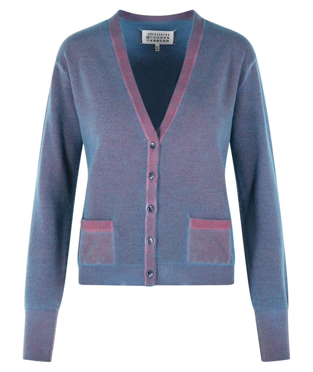 MAISON MARGIELA Голубой шерстяной кардиган, фото 1