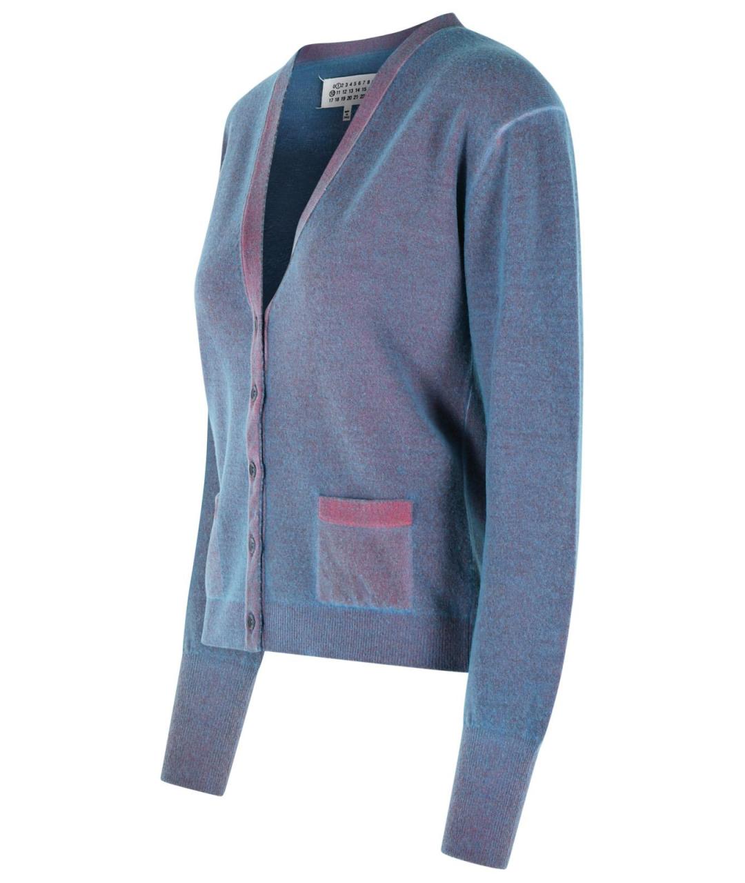 MAISON MARGIELA Голубой шерстяной кардиган, фото 2