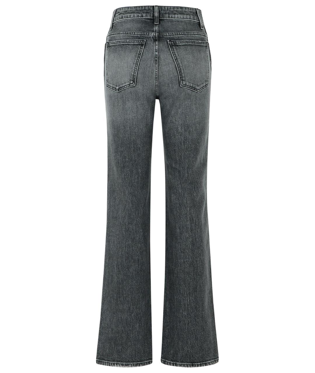 KHAITE Черные хлопковые прямые джинсы, фото 3