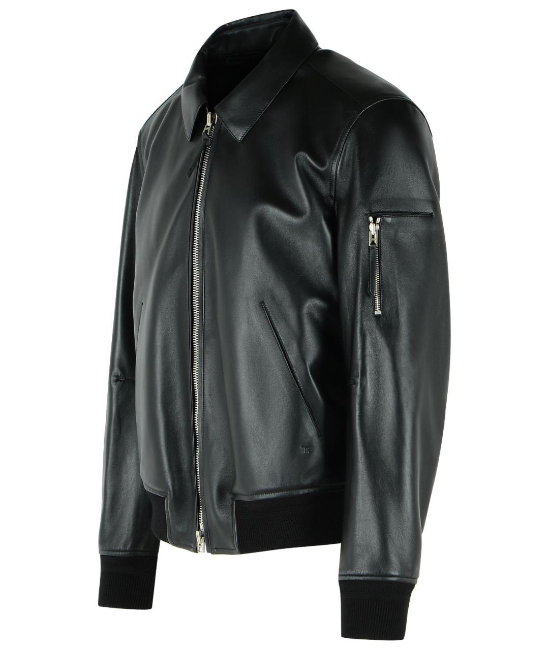 TOM FORD Черная кожаная куртка, фото 2
