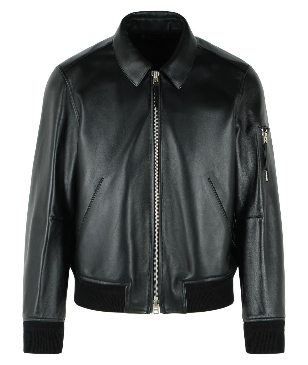 TOM FORD Черная кожаная куртка, фото 1