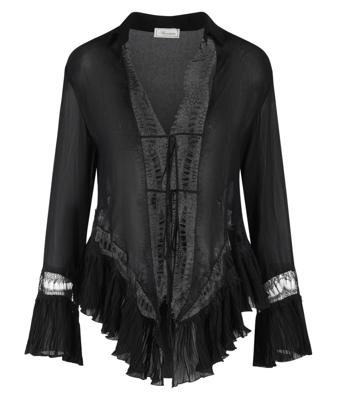 BLUMARINE Черная вискозная рубашка, фото 1