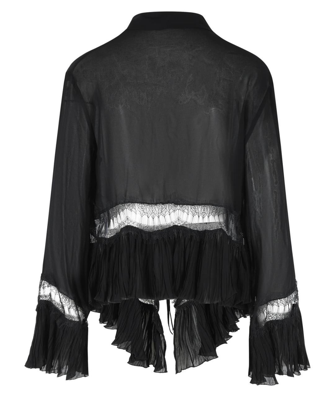 BLUMARINE Черная вискозная рубашка, фото 3