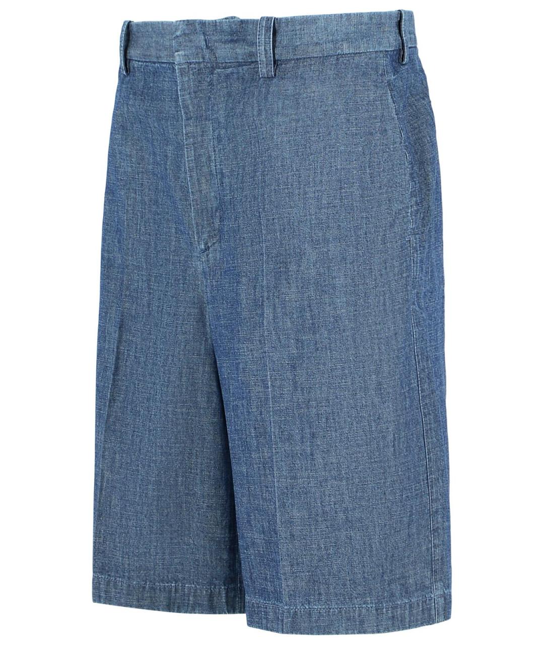 JIL SANDER Синие хлопковые шорты, фото 2