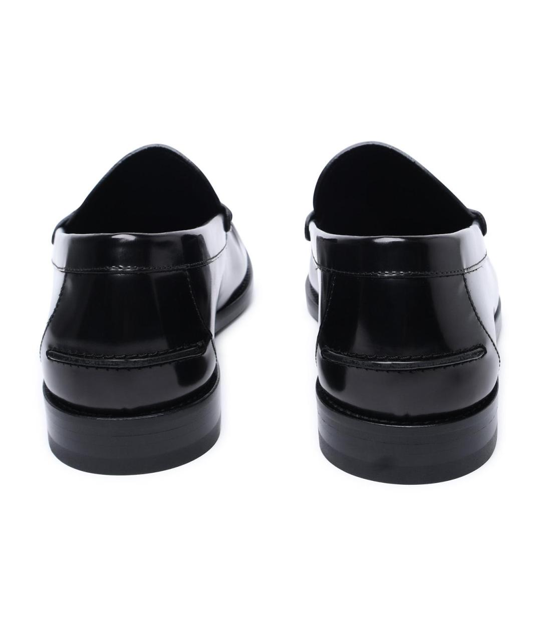 VERSACE Черные кожаные лоферы, фото 4