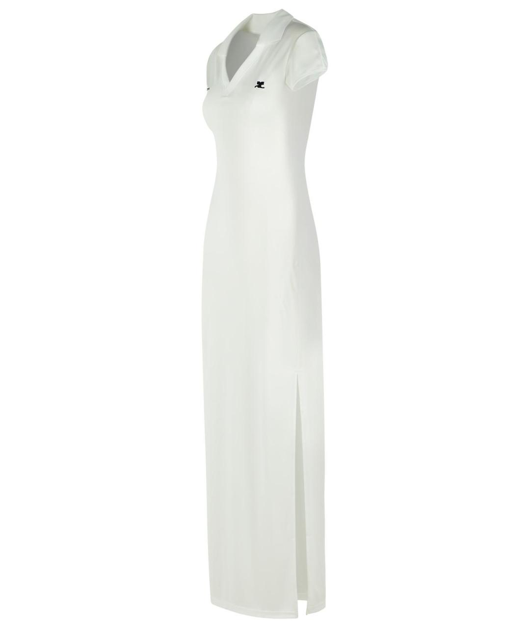 COURREGES Белое полиэстеровое повседневное платье, фото 2