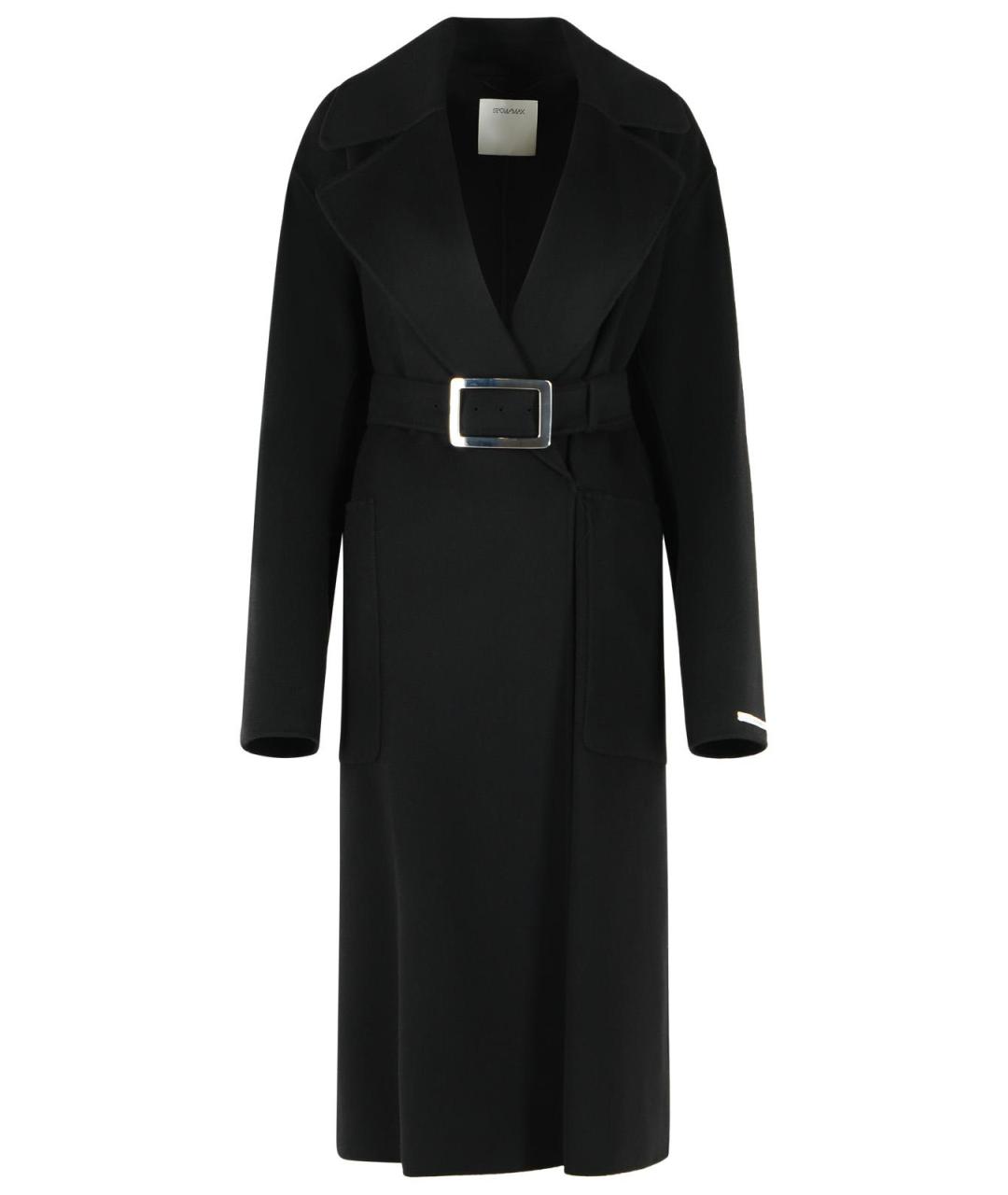 SPORTMAX Черное шерстяное пальто, фото 1
