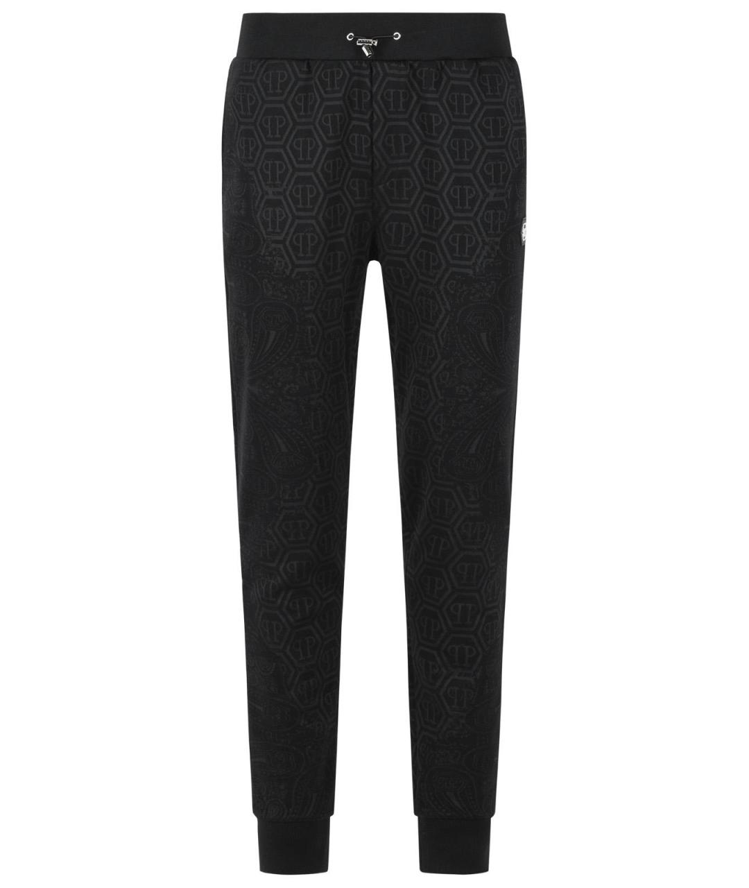 PHILIPP PLEIN Черные хлопковые повседневные брюки, фото 1